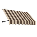 7.375 ft Acrylic Fabric Fixed Awning, Brown/Tan Stripe W768201