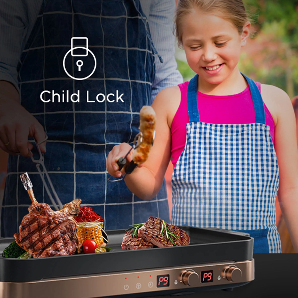 Portable Induction Cooktop Electric Stove & Cast Iron Griddle N6420