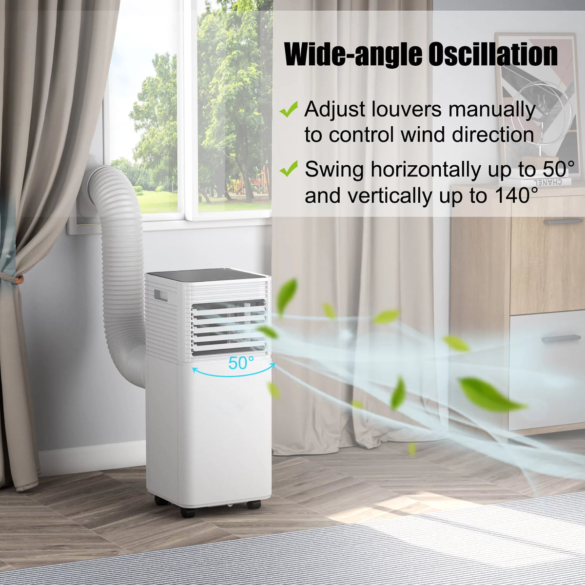 5000 BTU Portable Air Conditioner 3-in-1 Black D716730