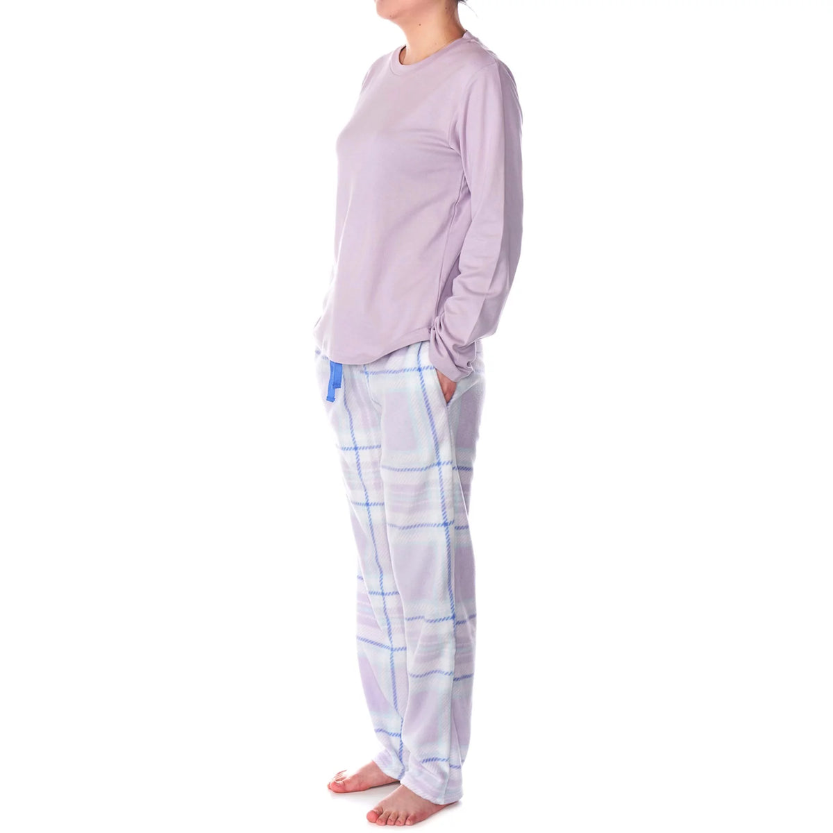Womens Long Sleeve Fleece Pajama Set K61882