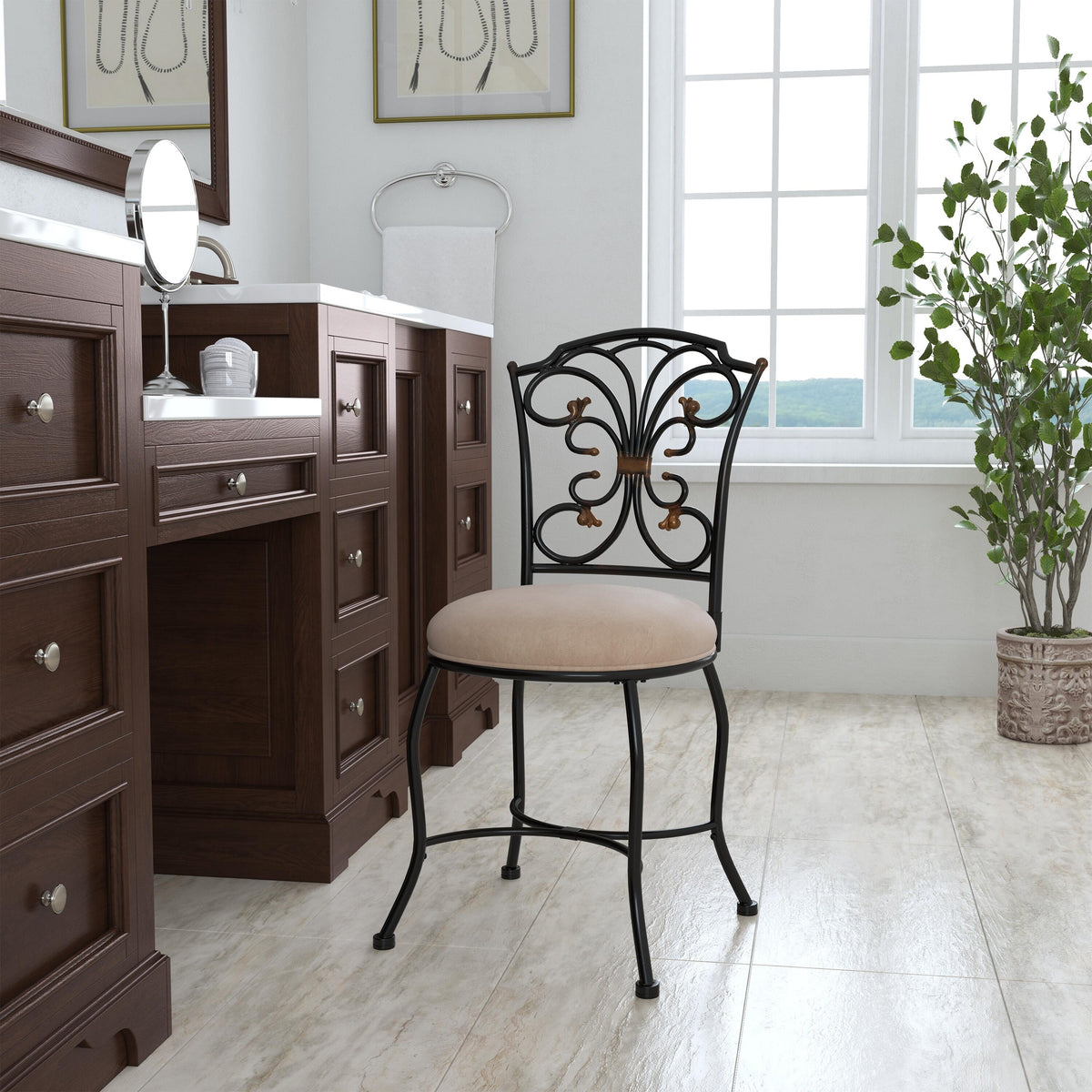Metal Vanity Stool M2272