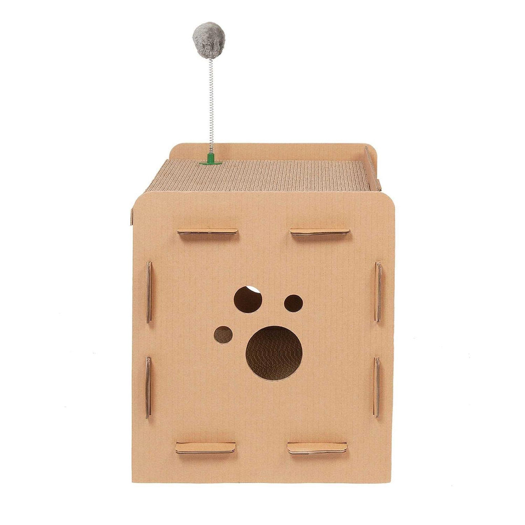 Corrugated Cat Scratcher House with Catnip Y154538
