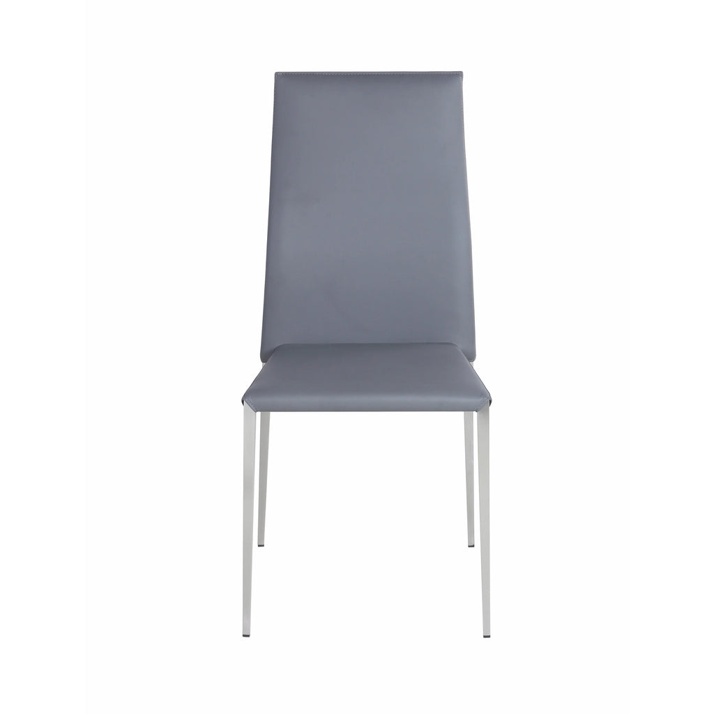 Grey Stackable Dining Chair Set of 4 I194