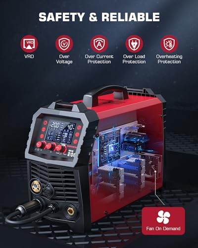 200Amp 6 in 1 Multi Process Welding Machine with LED Digital Display H59690