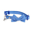 Blue Seersucker Breakaway Bowtie Kitten Collar X381838