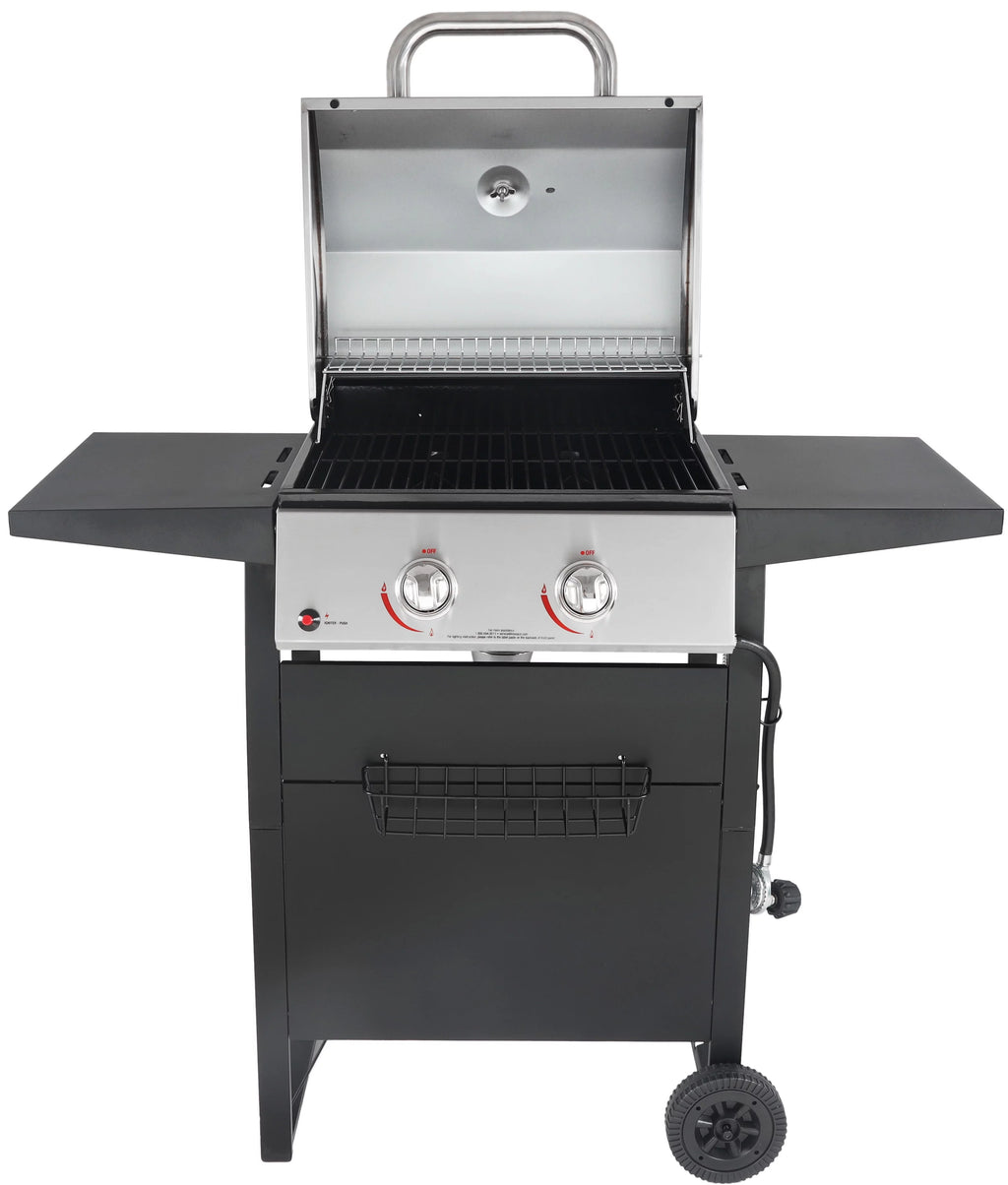 2-Burner Propane Gas Grill, Stainless and Black Z317695