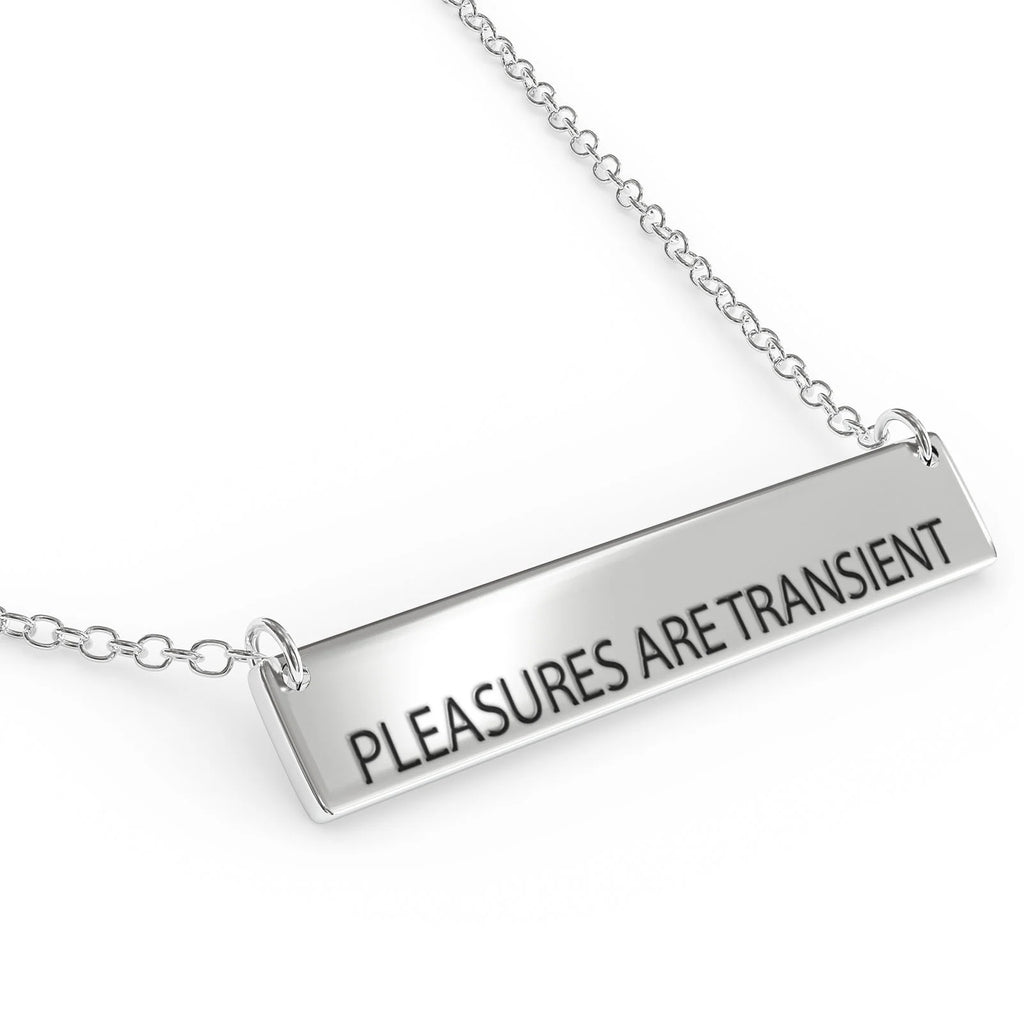 Sterling Silver Bar Pendant Necklace M3027