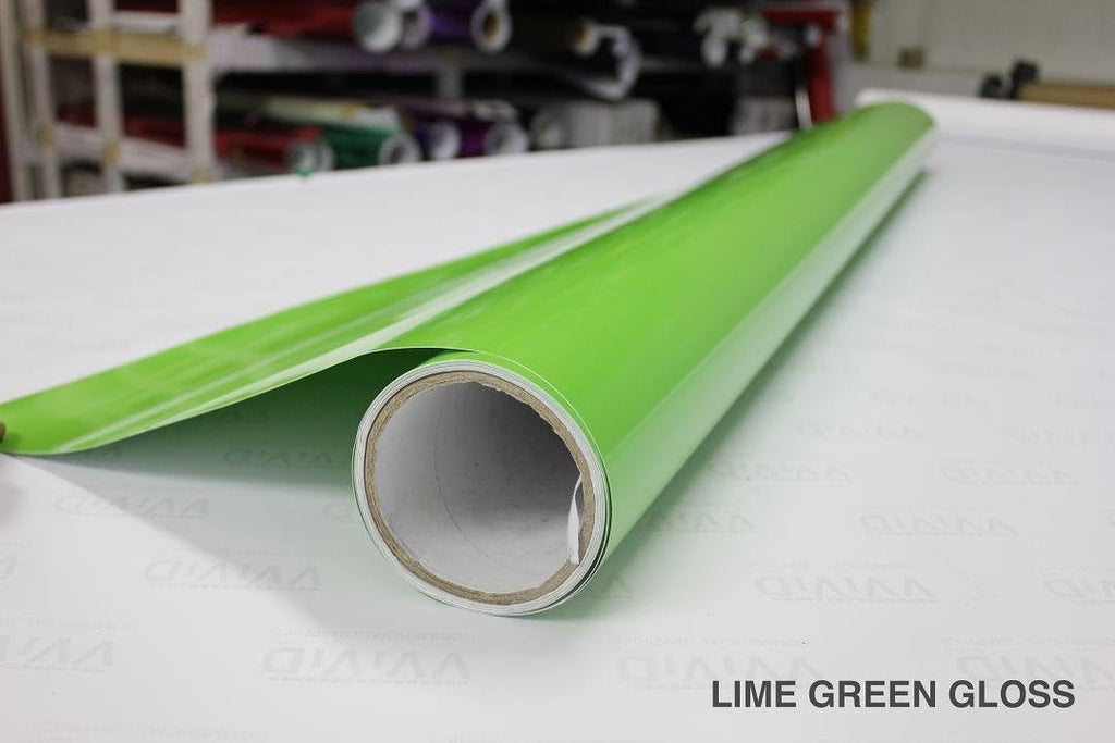 Lime Green Gloss Car Wrap Vinyl Roll with Air Release 3mil (6ft x 5ft) Pack of 2 U788