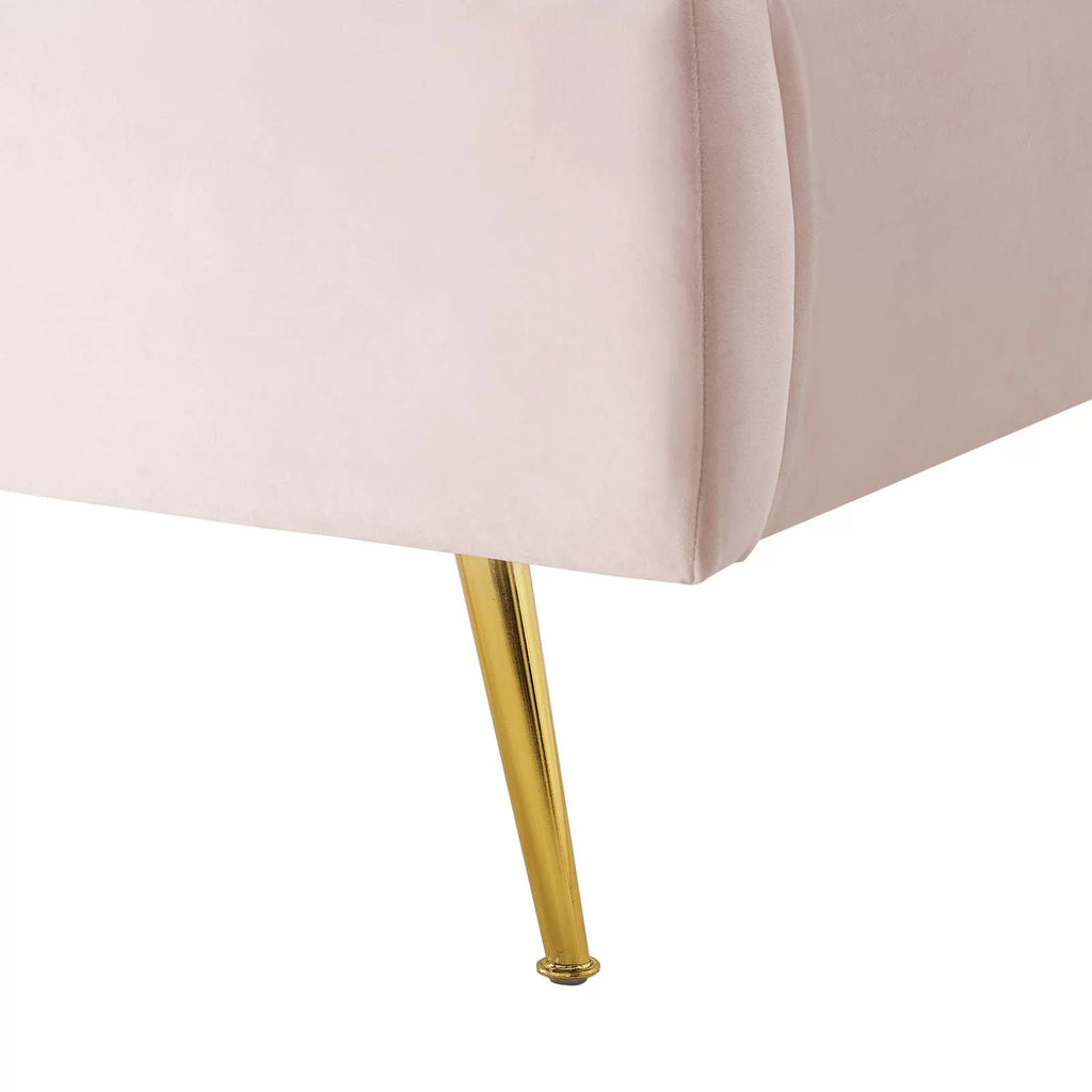 Queen Size Velvet Platform Bed Frame D607