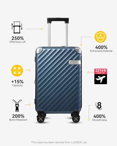 Polycarbonate Expandable Hard Shell Spinner Luggage Charcoal Metallic L306654