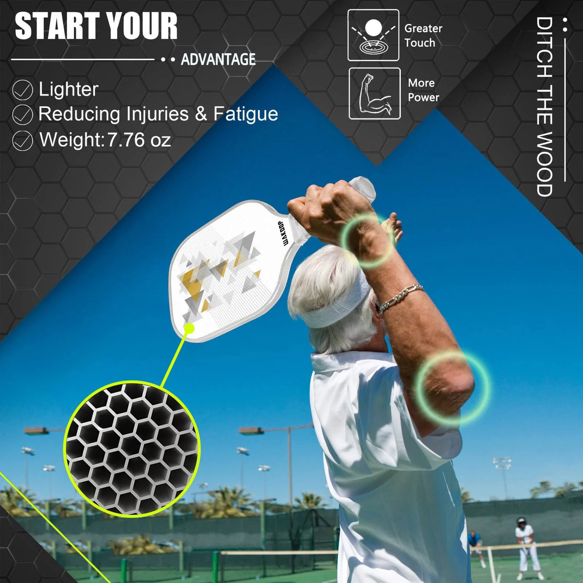 Composite Pickleball Paddle with Cover K24258