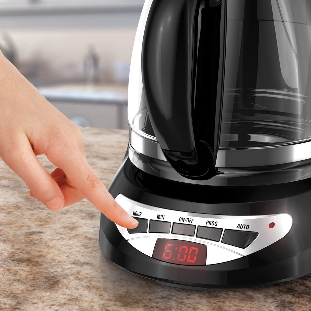 12 Cup Programmable Coffee Maker with Glass Carafe D432392
