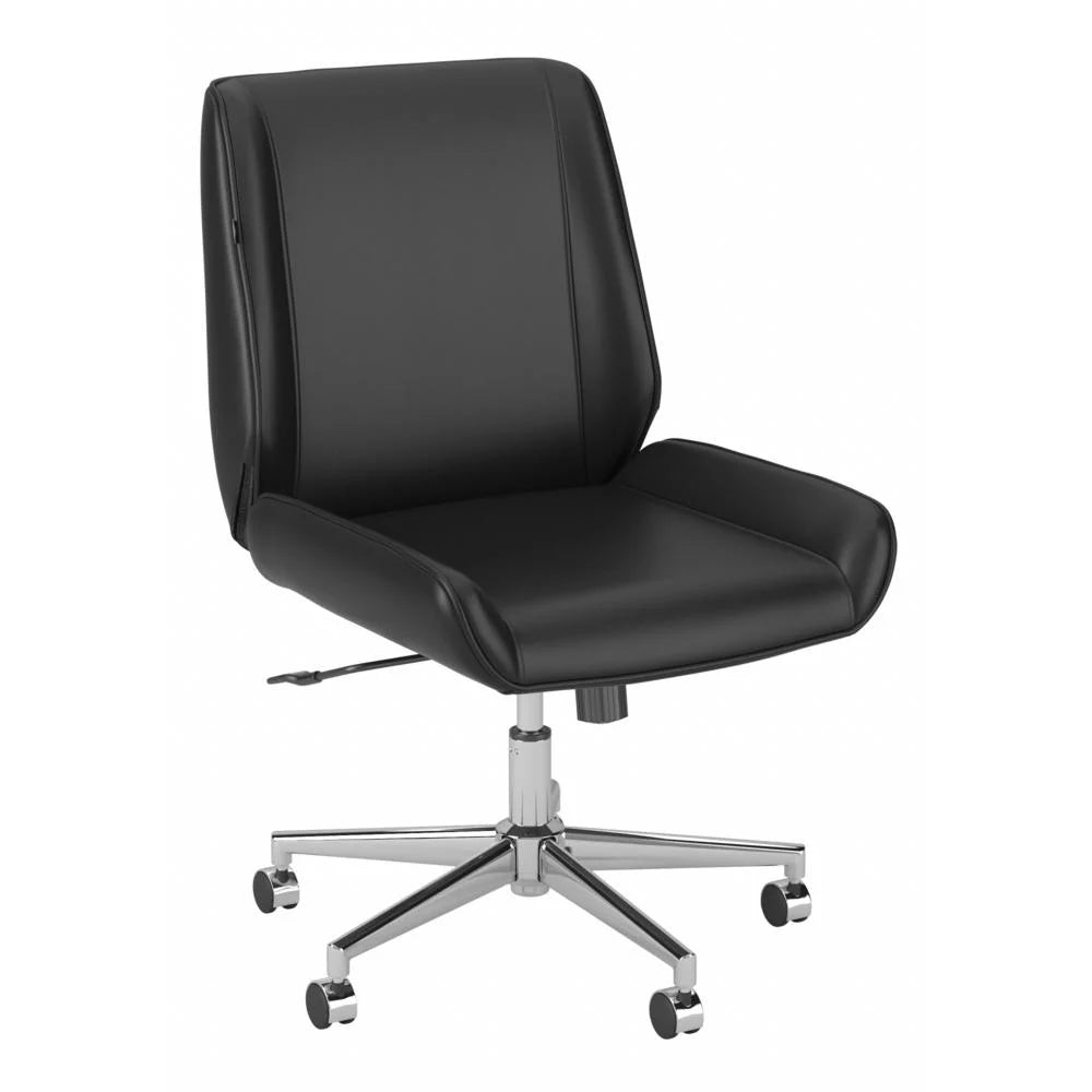 Black Leather Wingback Office Chair O86722