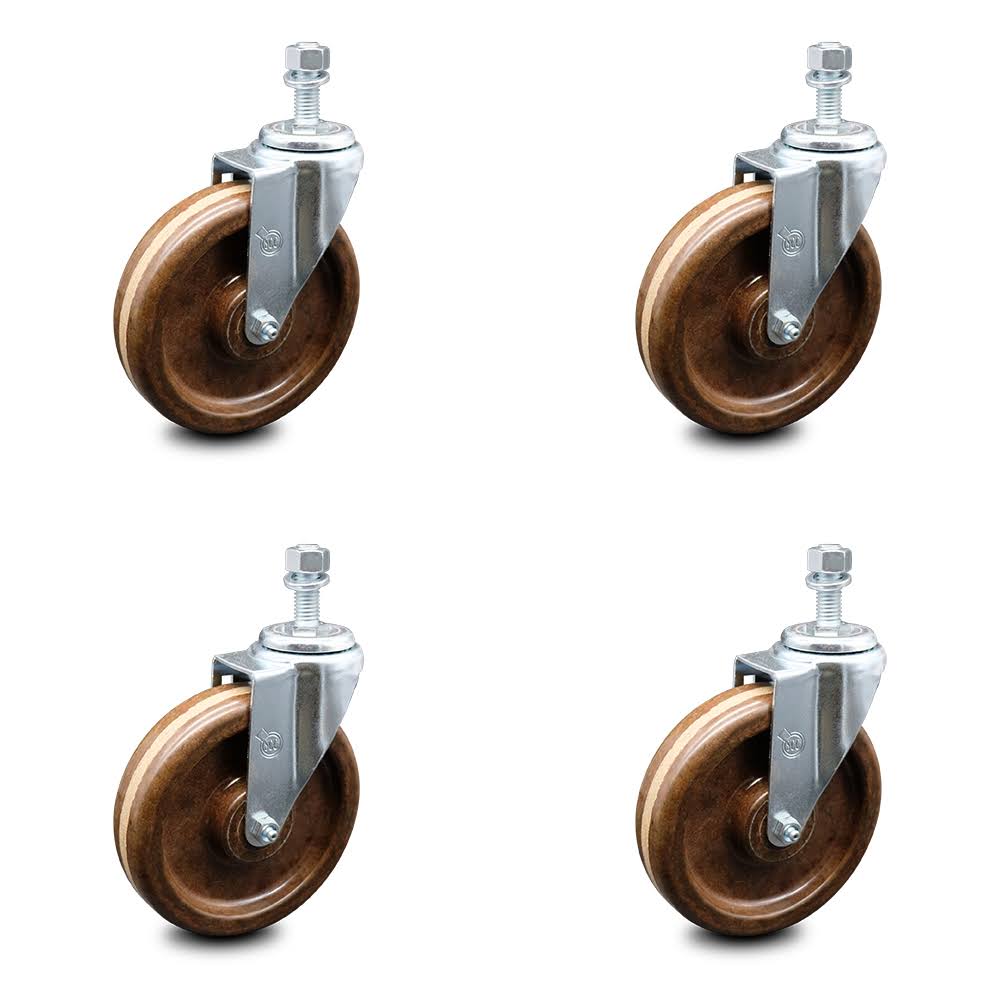 Set of 4 Swivel Caster with 6x22 Wheels R64370