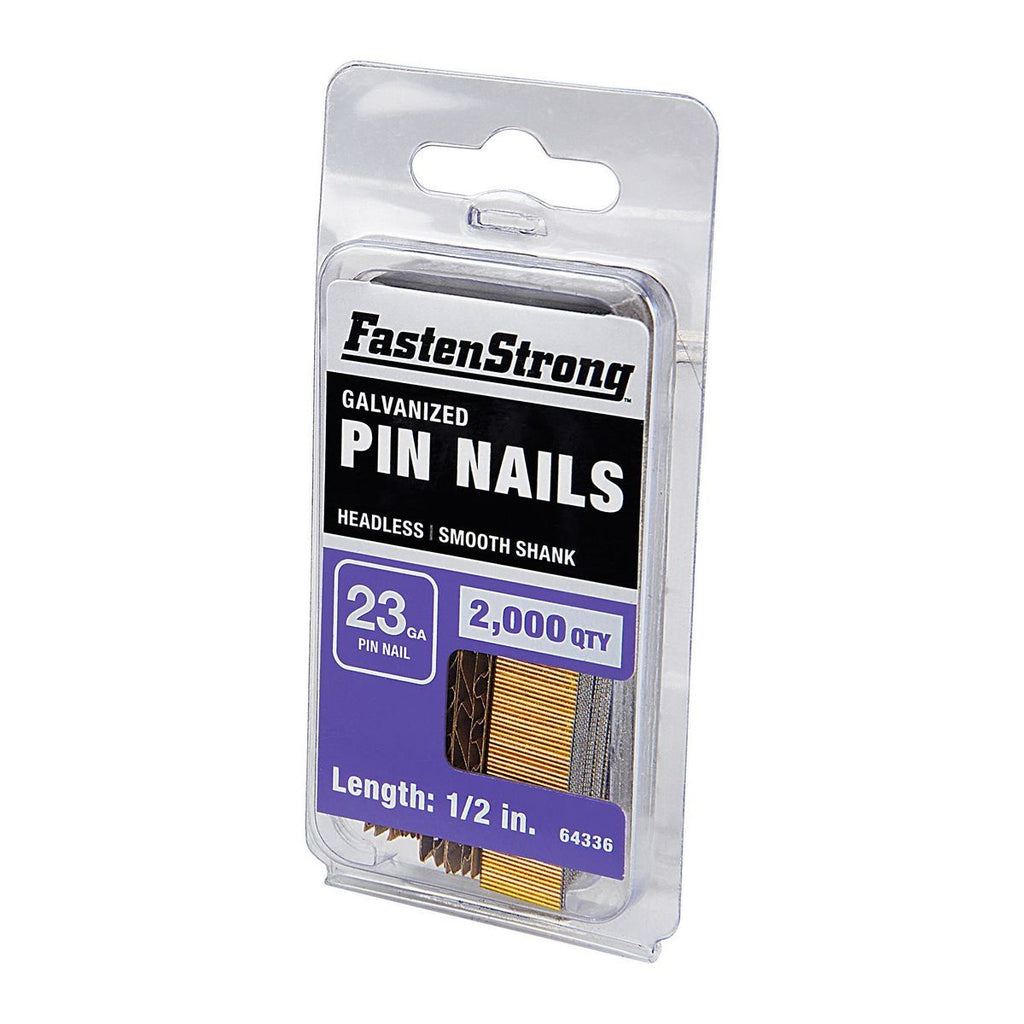 1/2 in. 23 GA Galvanized Pin Nails, 2000 Piece C569