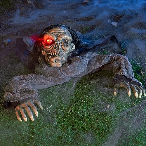 Hanging Zombie Prop with Lighted Eyes Q303